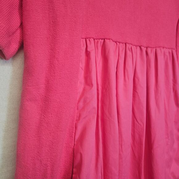 NWT English Factory Mixed Media Ruffled Short-Sleeve Mini Dress - Picture 3 of 10